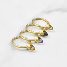Load image into Gallery viewer, ELEMENTAL CRYSTAL BULLET RING - GOLD PLATE
