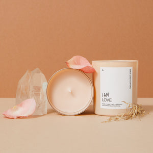 I AM LOVE - NATURAL CRYSTAL CANDLE