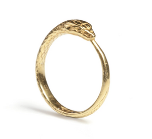 OUROBOROS SNAKE RING GOLD VERMEIL