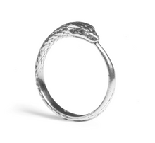 Load image into Gallery viewer, OUROBOROS SNAKE RING SILVER

