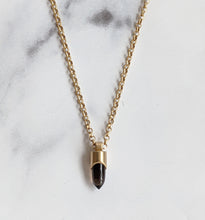 Load image into Gallery viewer, ELEMENTAL CRYSTAL BULLET PENDANT - GOLD PLATED
