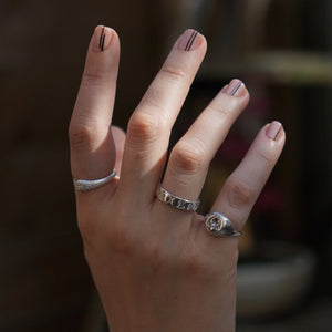 MOON PHASES RING SILVER