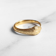 Load image into Gallery viewer, OUROBOROS SNAKE RING GOLD VERMEIL
