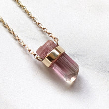 Load image into Gallery viewer, PINK TOURMALINE PENDANT 9CT GOLD
