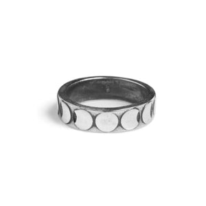 MOON PHASES RING SILVER